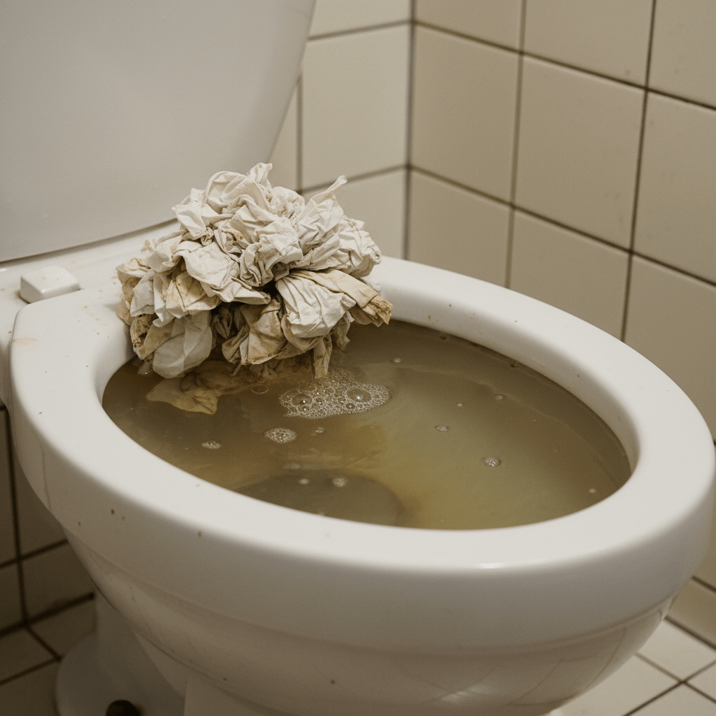 Verstopfte Toilette beseitigen